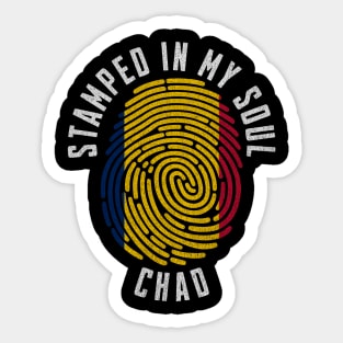 Stamped in My Soul Chad Flag Design Chadian Pride Sticker